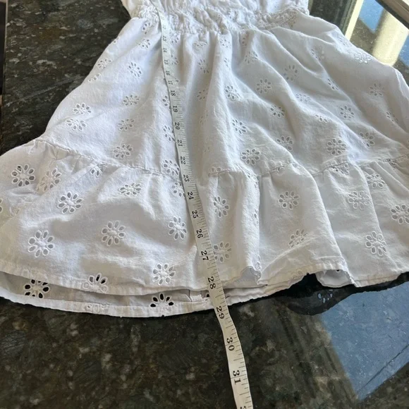 Hollister Eyelet Channeled Mini Dress. Y2K inspired. 100% cotton. Milkmaid. XS - Picture 9 of 14